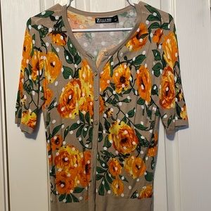 New York & company floral cardigan